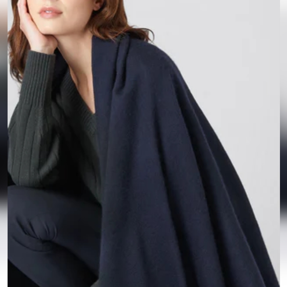 Deep Navy Wrap Cape...Wool